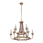 Craftmade - 53729-SB - Nine Light Chandelier - Marlowe - Satin Brass