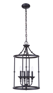 Craftmade - 53734-FB - Four Light Foyer Pendant - Marlowe - Flat Black