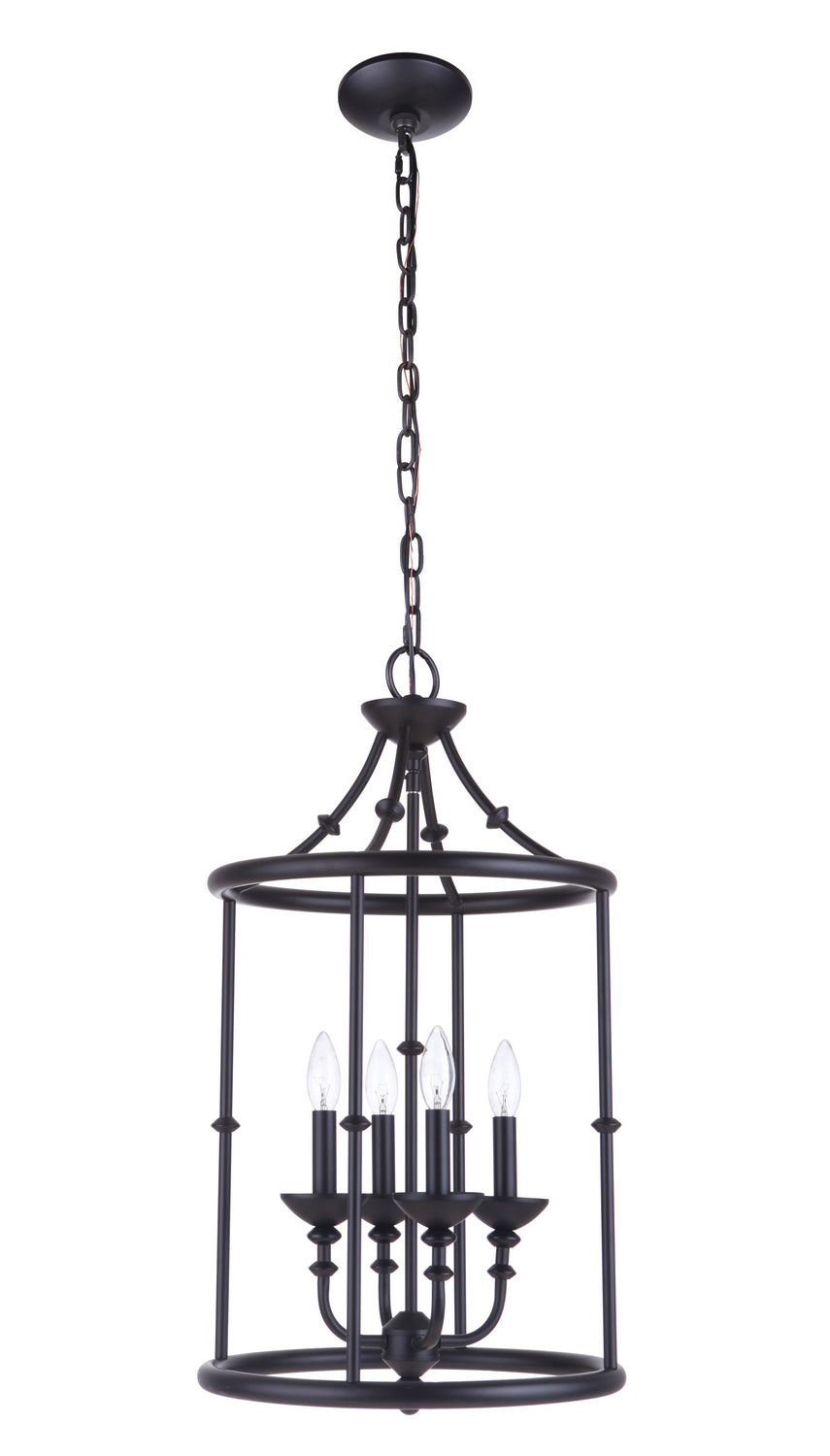 Craftmade - 53734-FB - Four Light Foyer Pendant - Marlowe - Flat Black