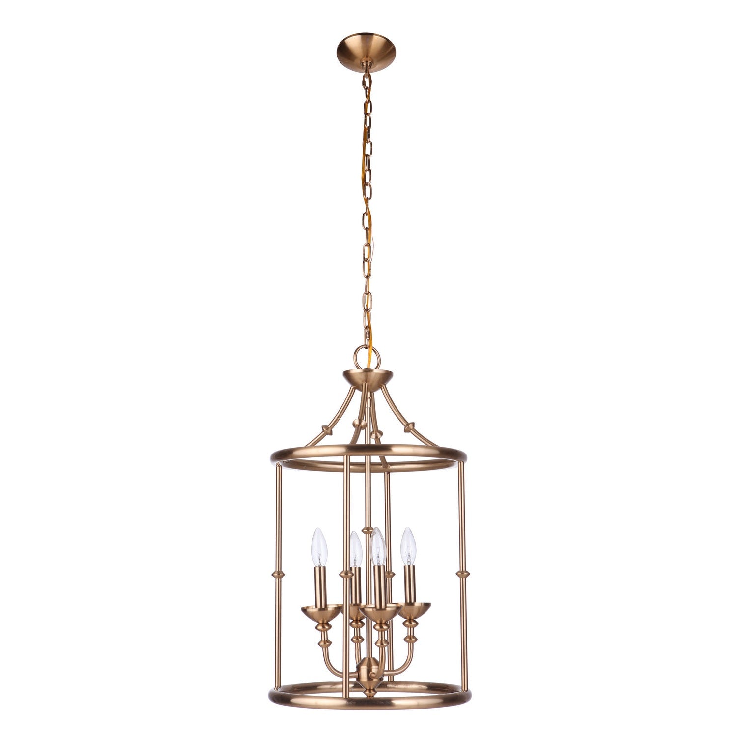 Craftmade - 53734-SB - Four Light Foyer Pendant - Marlowe - Satin Brass