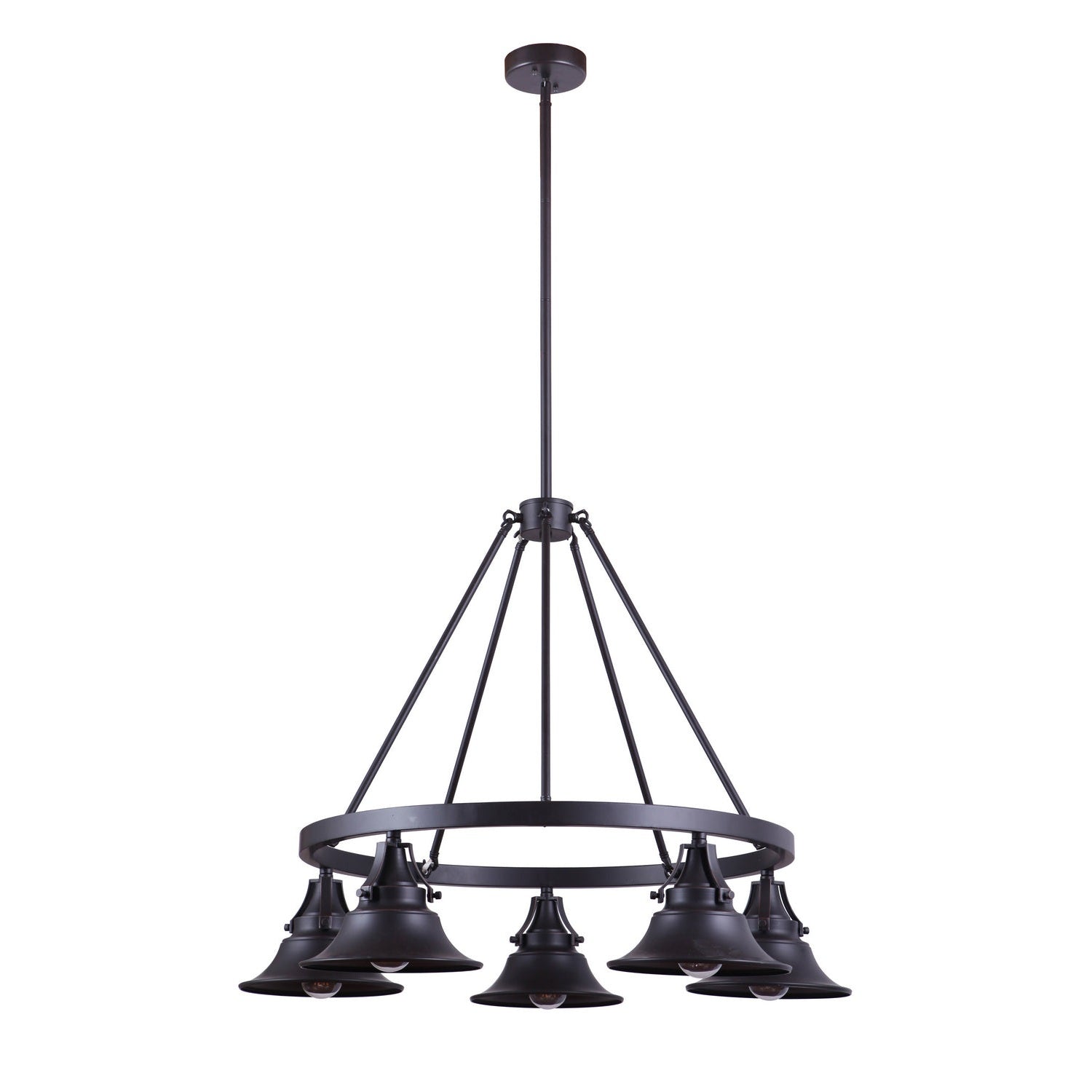Craftmade - 54025-OBG - Five Light Outdoor Chandelier - Union - Oiled Bronze Gilded