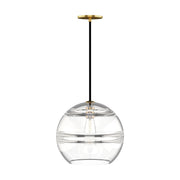 Visual Comfort Modern - 700FJSDNCR - One Light Pendant - Sedona - Aged Brass