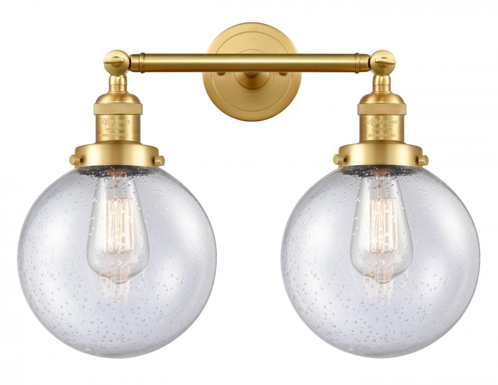 Innovations - 208-SG-G204-8 - Two Light Bath Vanity - Franklin Restoration - Satin Gold