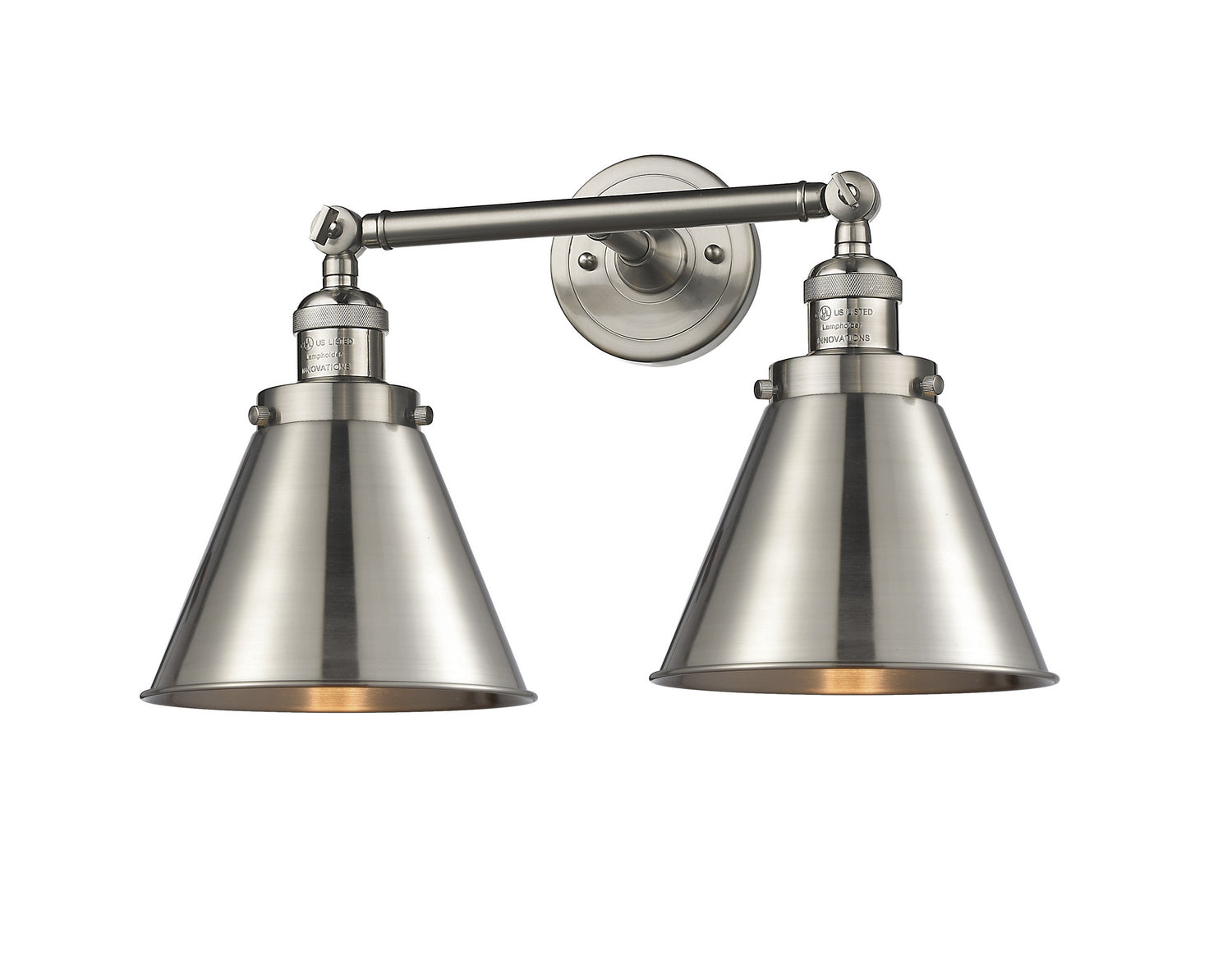 Innovations - 208-SN-M13-SN - Two Light Bath Vanity - Franklin Restoration - Brushed Satin Nickel
