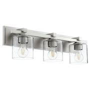 Quorum - 5369-3-265 - Three Light Vanity - 5369 Vanities - Satin Nickel w/ Clear/Seeded