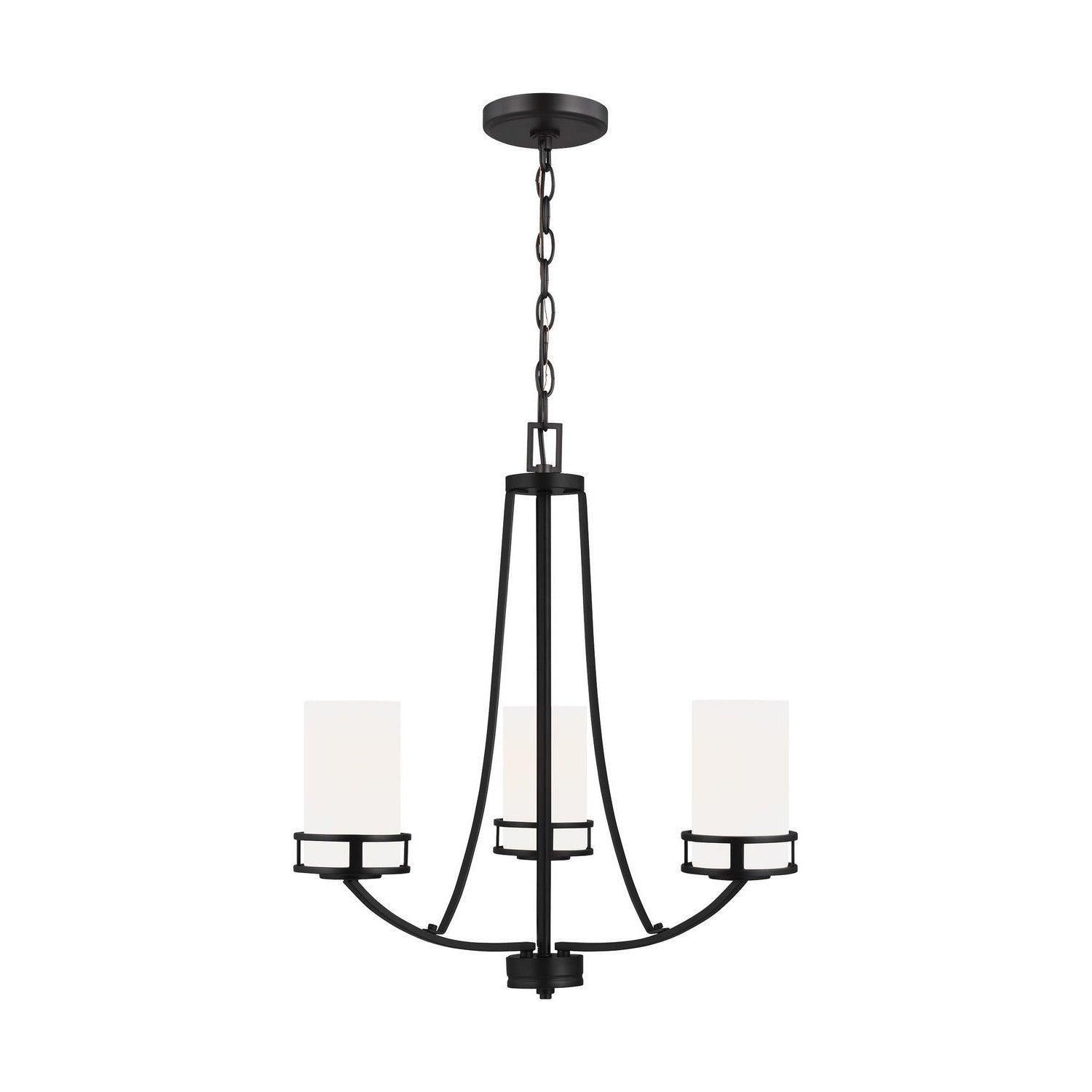 Generation Lighting - 3121603EN3-112 - Three Light Chandelier - Robie - Midnight Black