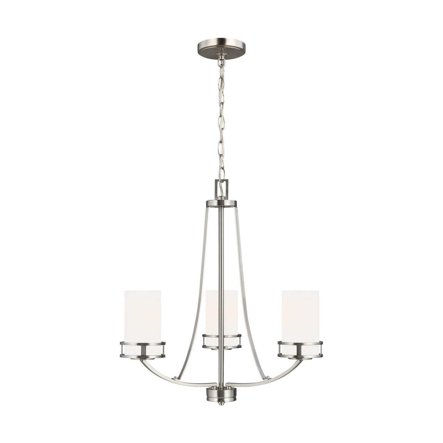 Generation Lighting - 3121603EN3-962 - Three Light Chandelier - Robie - Brushed Nickel