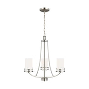Generation Lighting - 3121603EN3-962 - Three Light Chandelier - Robie - Brushed Nickel