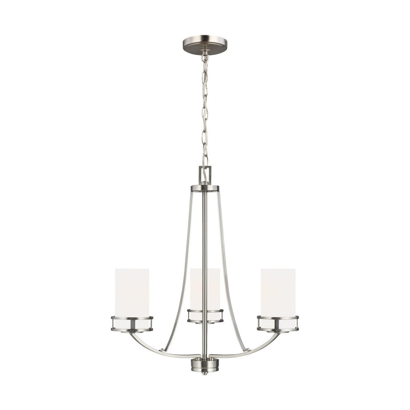 Generation Lighting - 3121603EN3-962 - Three Light Chandelier - Robie - Brushed Nickel