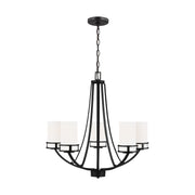 Generation Lighting - 3121605EN3-112 - Five Light Chandelier - Robie - Midnight Black