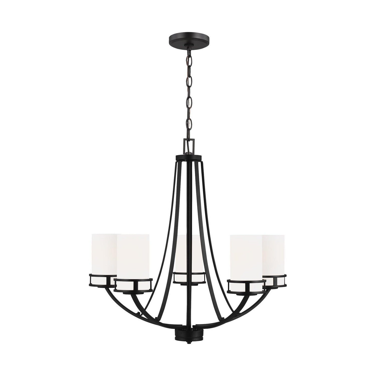 Generation Lighting - 3121605EN3-112 - Five Light Chandelier - Robie - Midnight Black