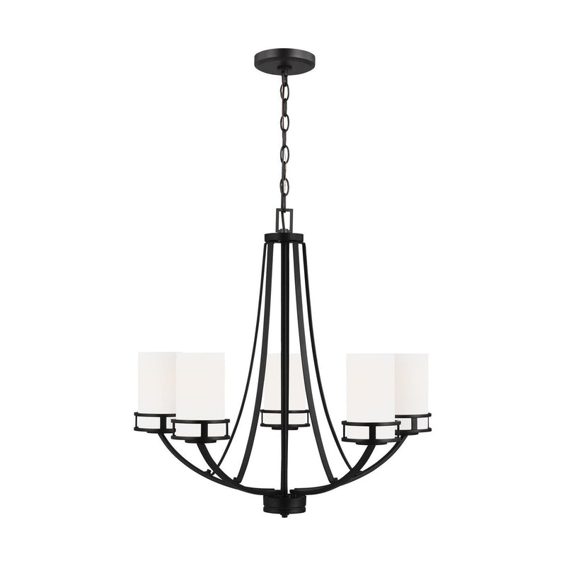 Generation Lighting - 3121605EN3-112 - Five Light Chandelier - Robie - Midnight Black