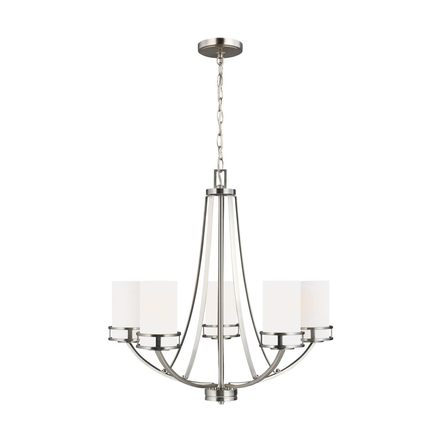 Generation Lighting - 3121605EN3-962 - Five Light Chandelier - Robie - Brushed Nickel
