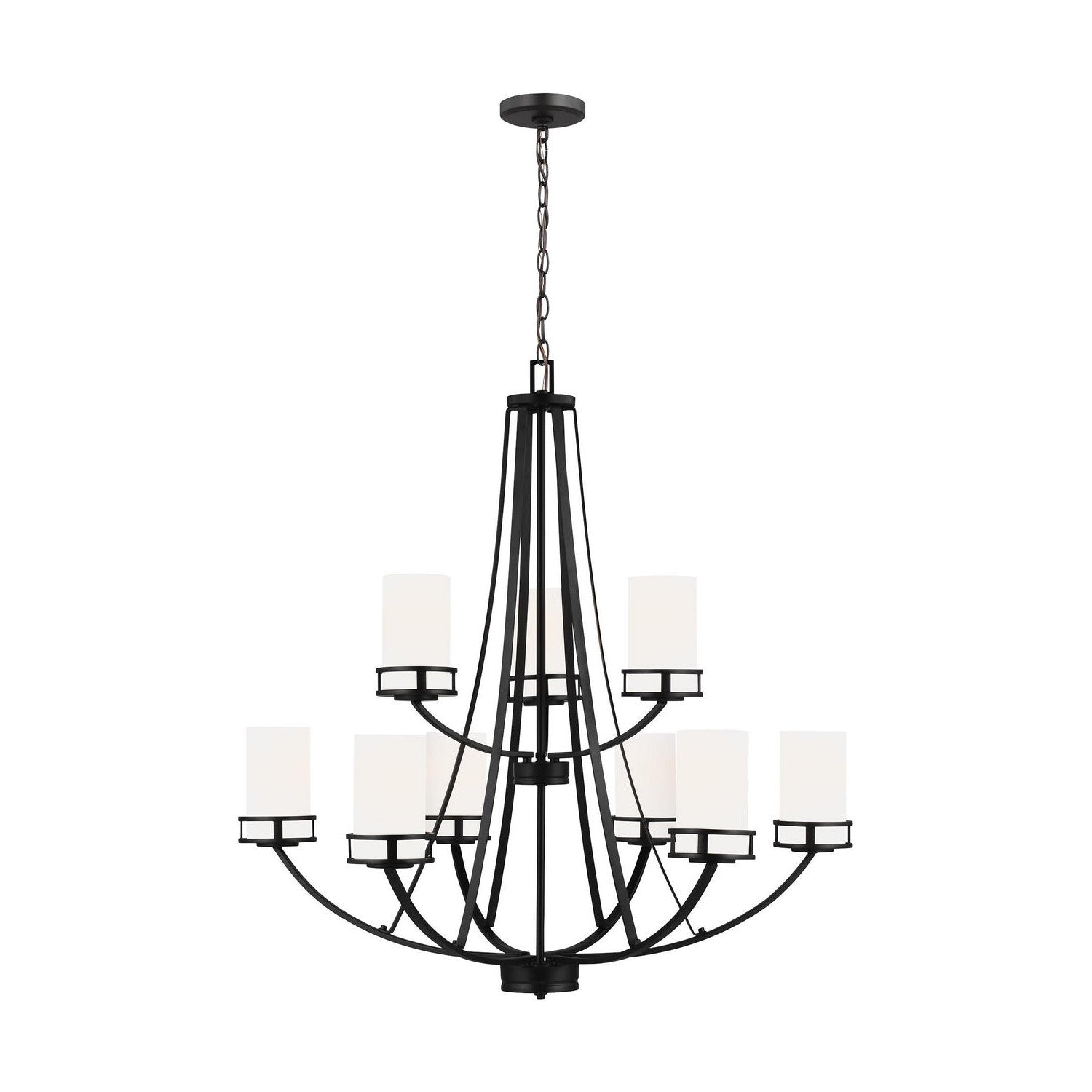 Generation Lighting - 3121609EN3-112 - Nine Light Chandelier - Robie - Midnight Black