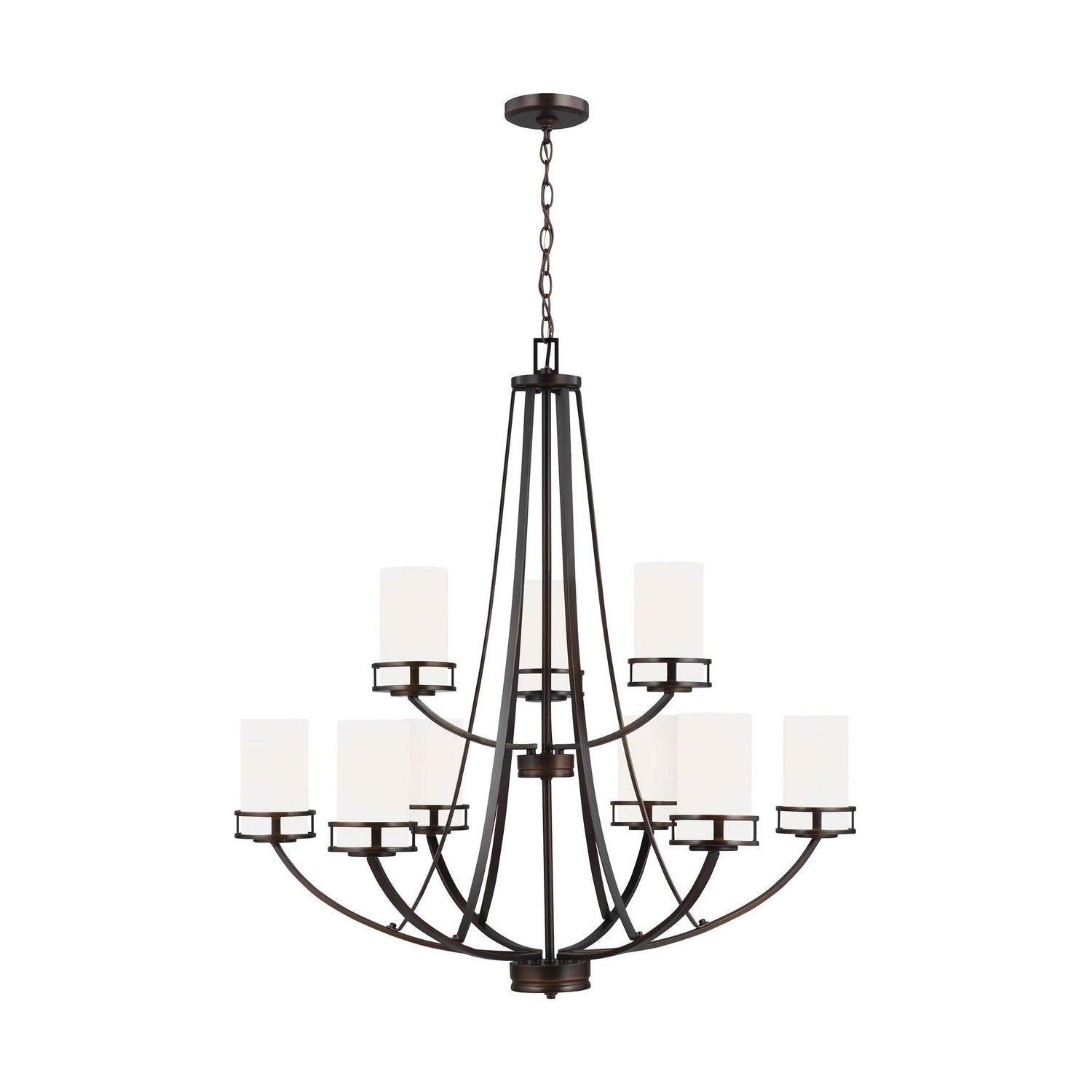 Generation Lighting - 3121609EN3-710 - Nine Light Chandelier - Robie - Bronze
