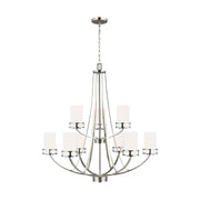 Generation Lighting - 3121609EN3-962 - Nine Light Chandelier - Robie - Brushed Nickel