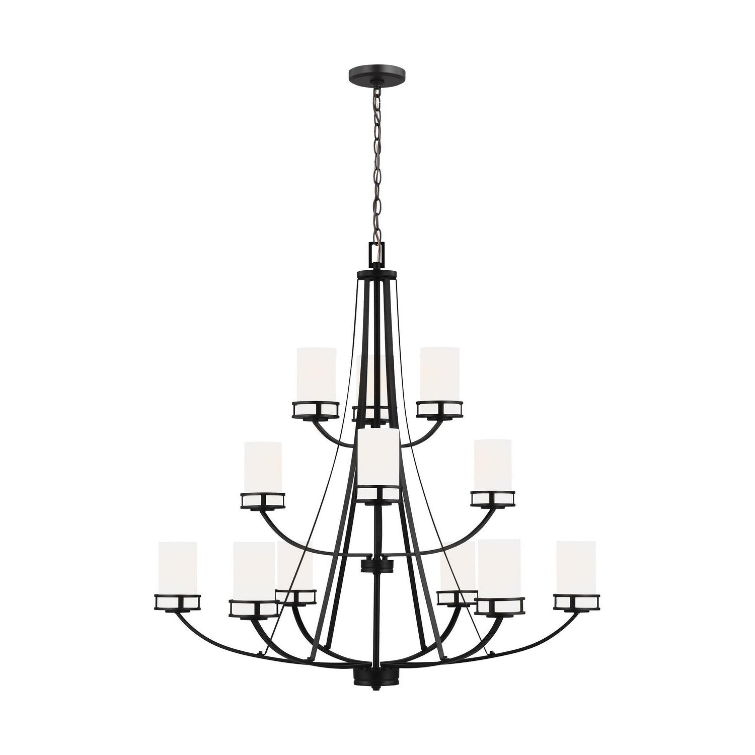Generation Lighting - 3121612EN3-112 - 12 Light Chandelier - Robie - Midnight Black