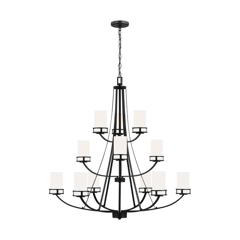 Generation Lighting - 3121612EN3-112 - 12 Light Chandelier - Robie - Midnight Black