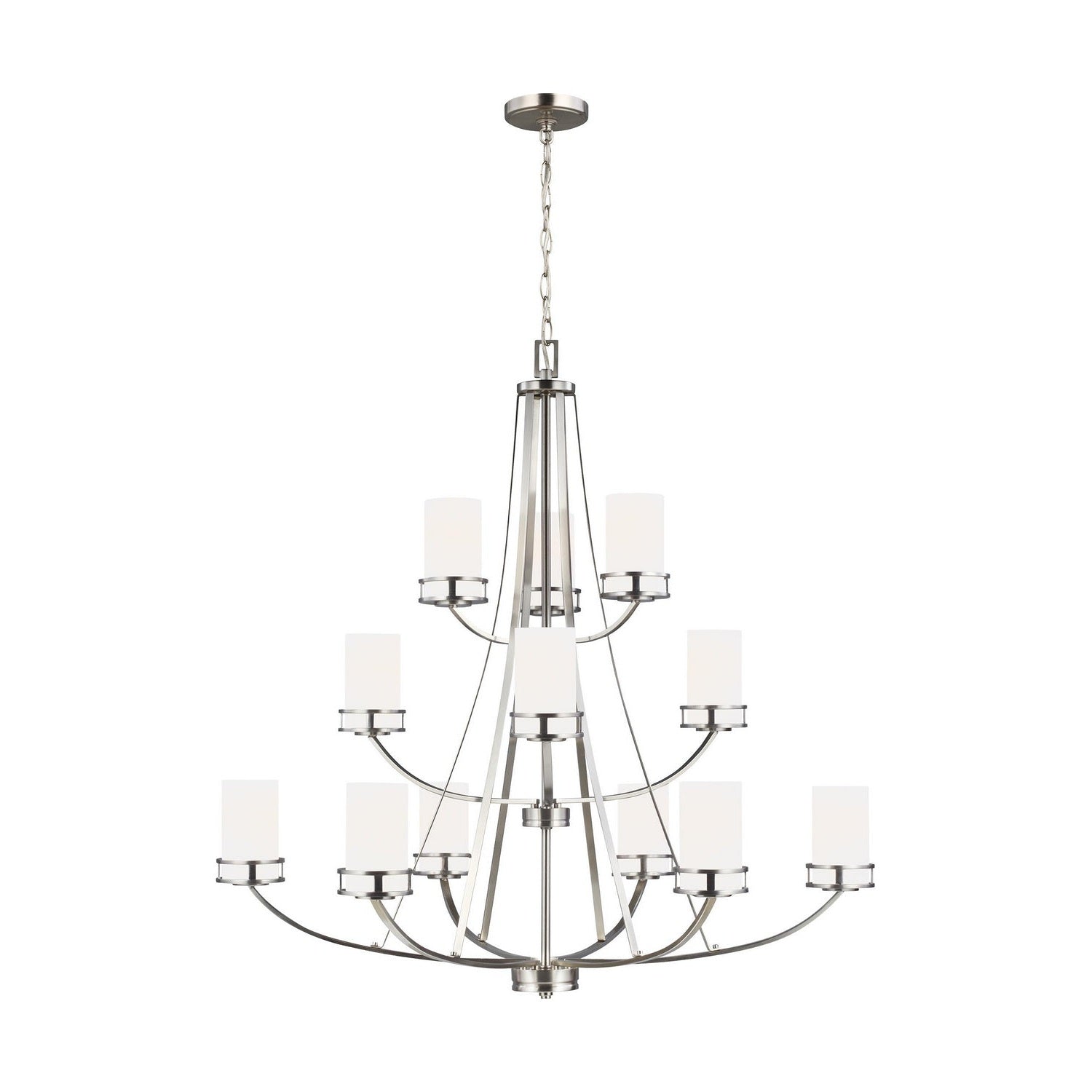 Generation Lighting - 3121612EN3-962 - 12 Light Chandelier - Robie - Brushed Nickel
