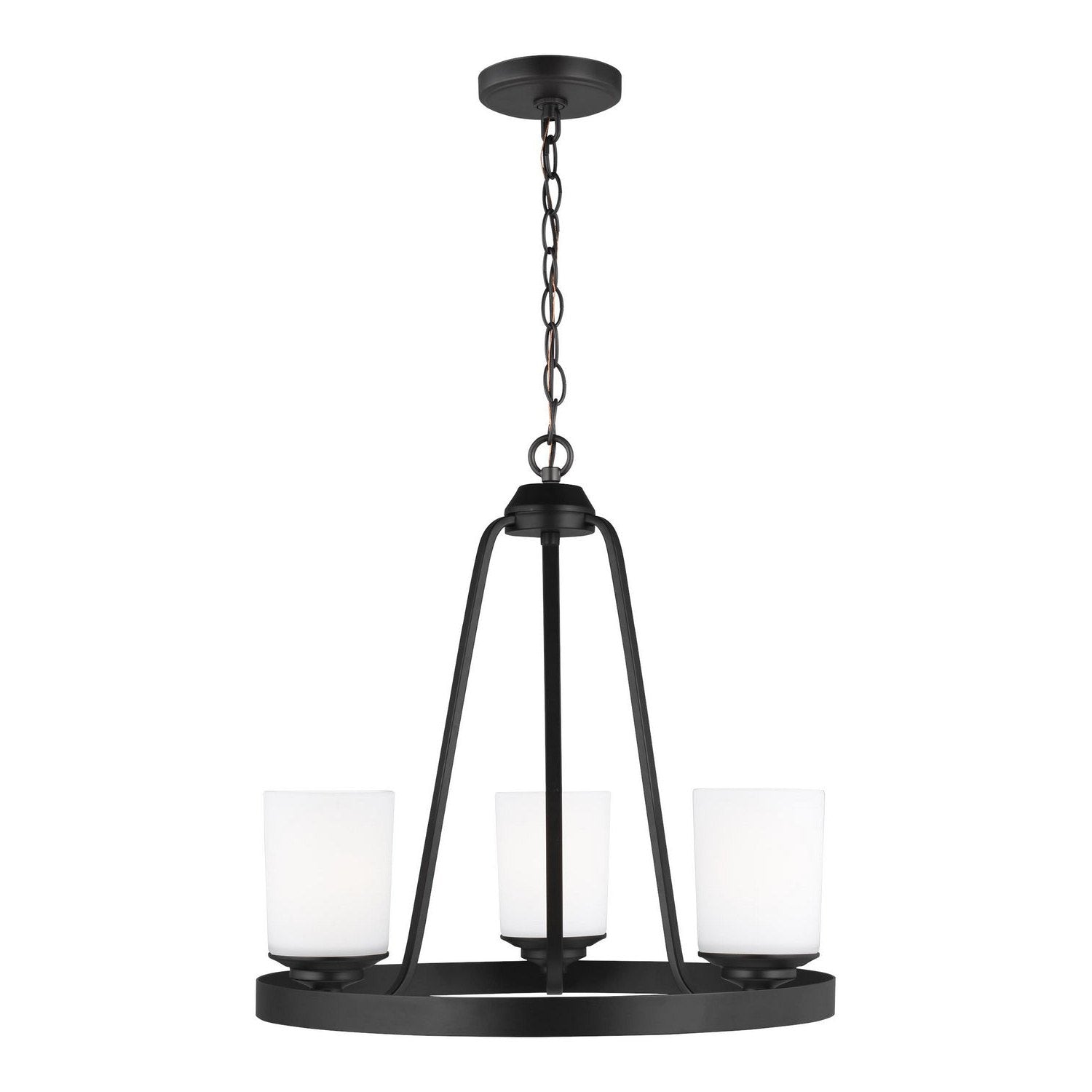 Generation Lighting - 3130703EN3-112 - Three Light Chandelier - Kemal - Midnight Black
