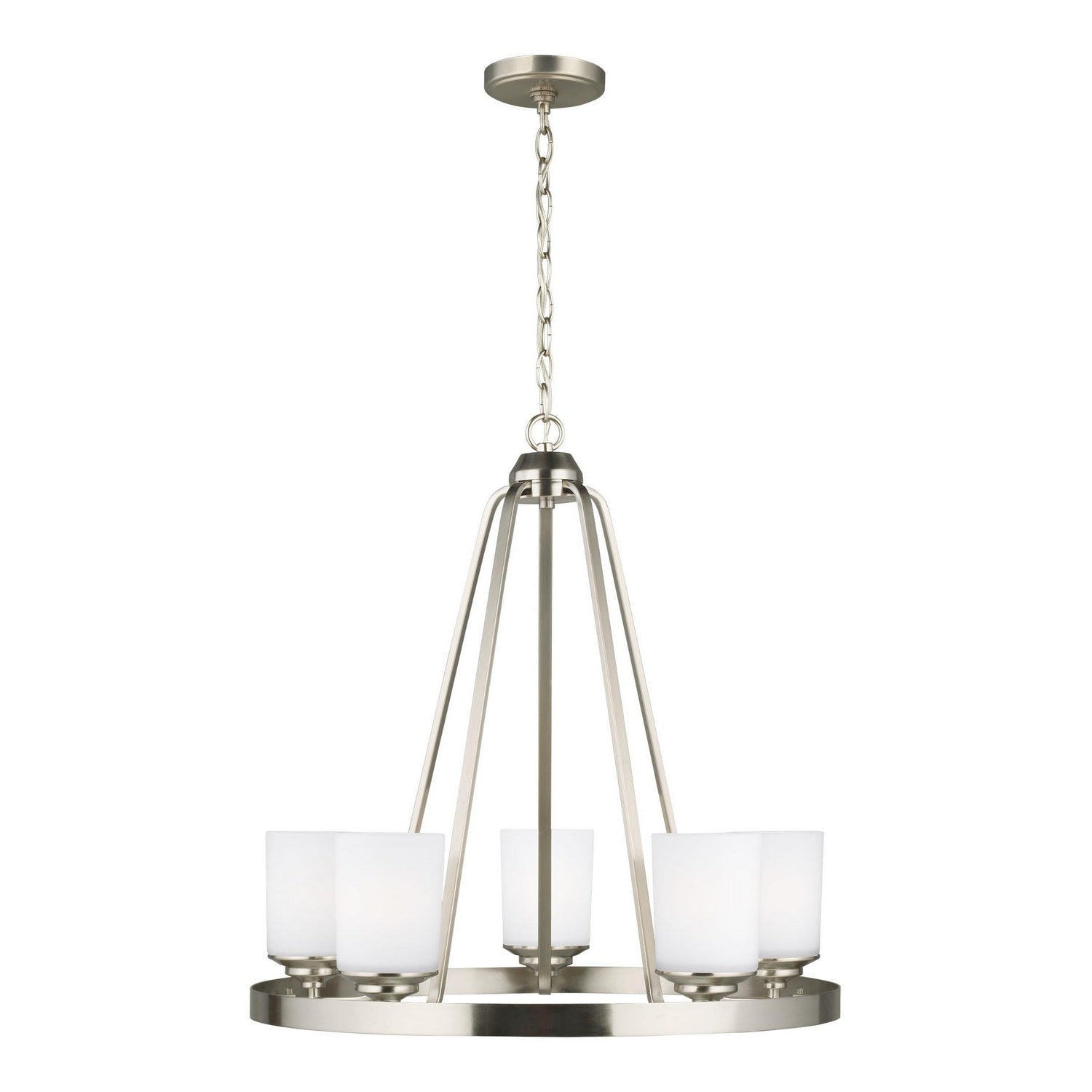 Generation Lighting - 3130705EN3-962 - Five Light Chandelier - Kemal - Brushed Nickel