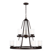 Generation Lighting - 3130709-710 - Nine Light Chandelier - Kemal - Bronze