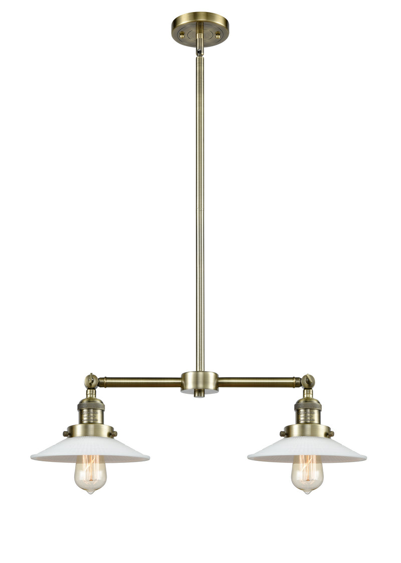 Innovations - 209-AB-G1 - Two Light Island Pendant - Franklin Restoration - Antique Brass