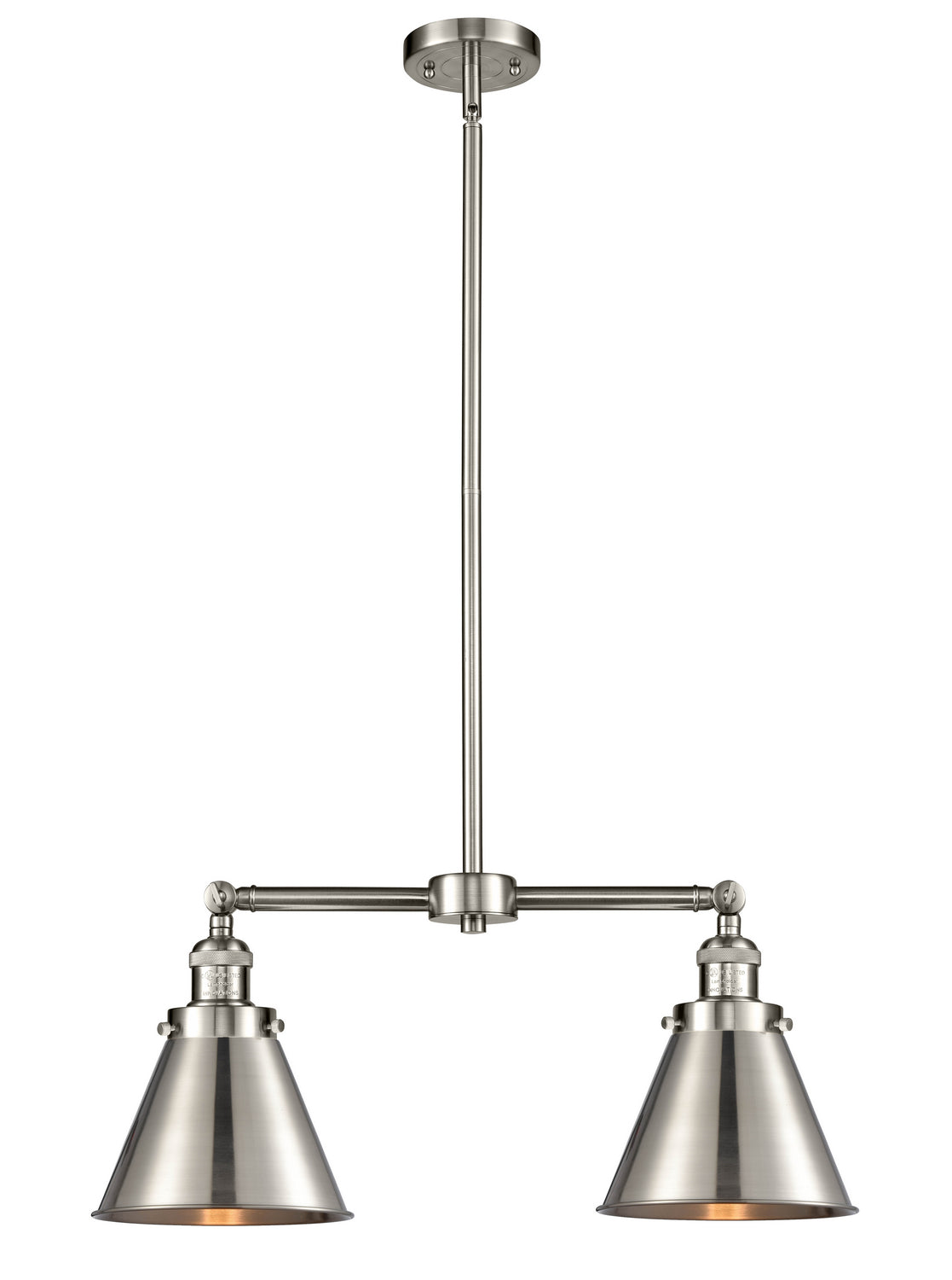 Innovations - 209-SN-M13-SN - Two Light Island Pendant - Franklin Restoration - Brushed Satin Nickel