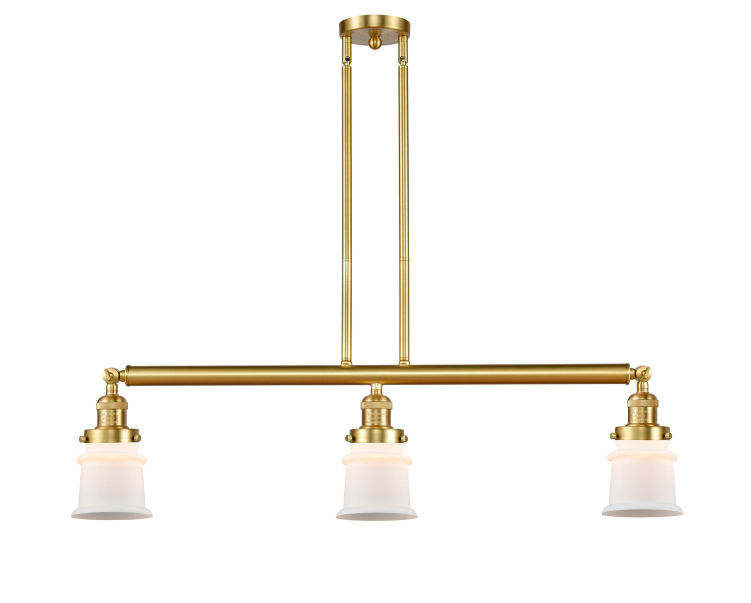 Innovations - 213-SG-G181S - Three Light Island Pendant - Franklin Restoration - Satin Gold