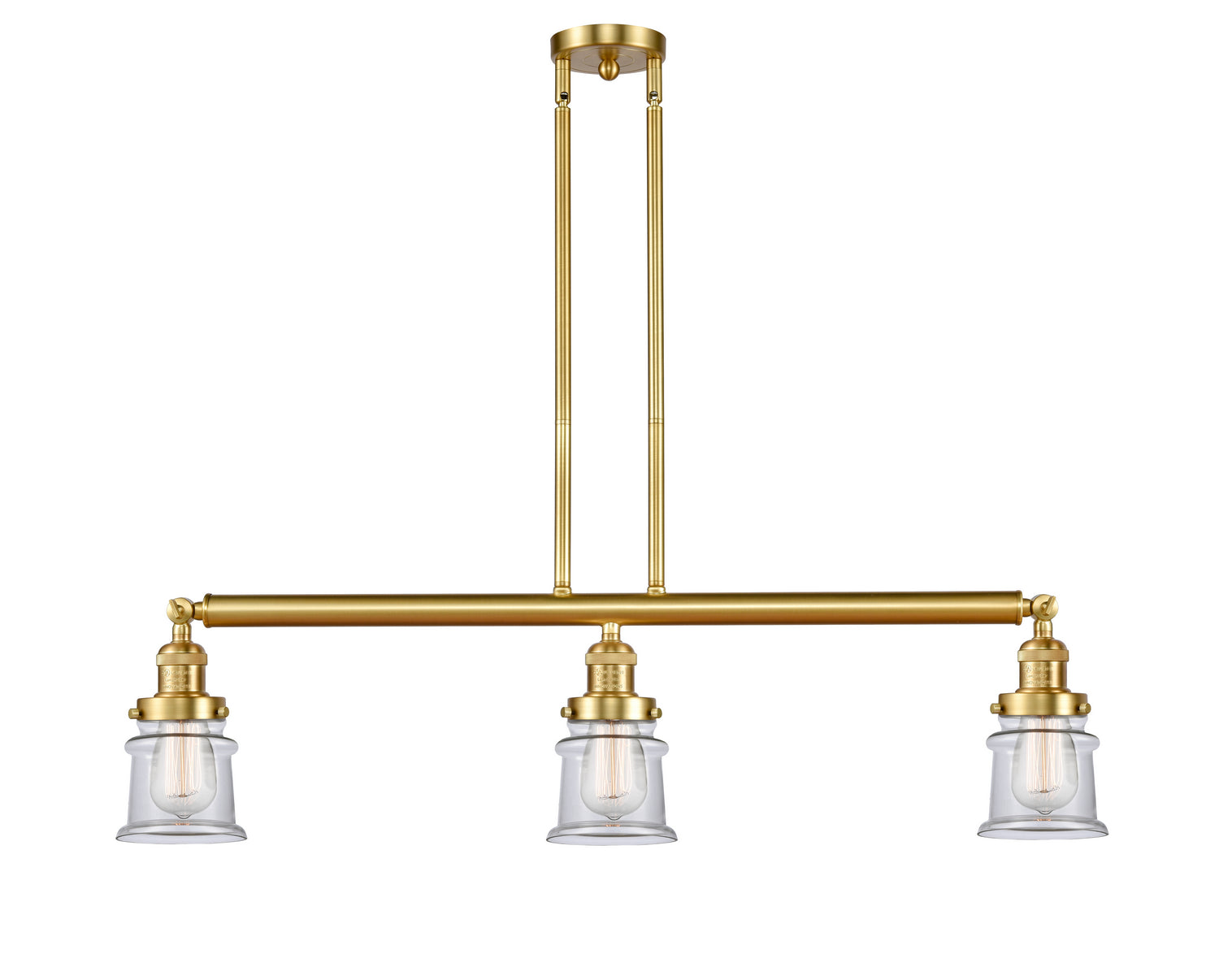 Innovations - 213-SG-G182S - Three Light Island Pendant - Franklin Restoration - Satin Gold