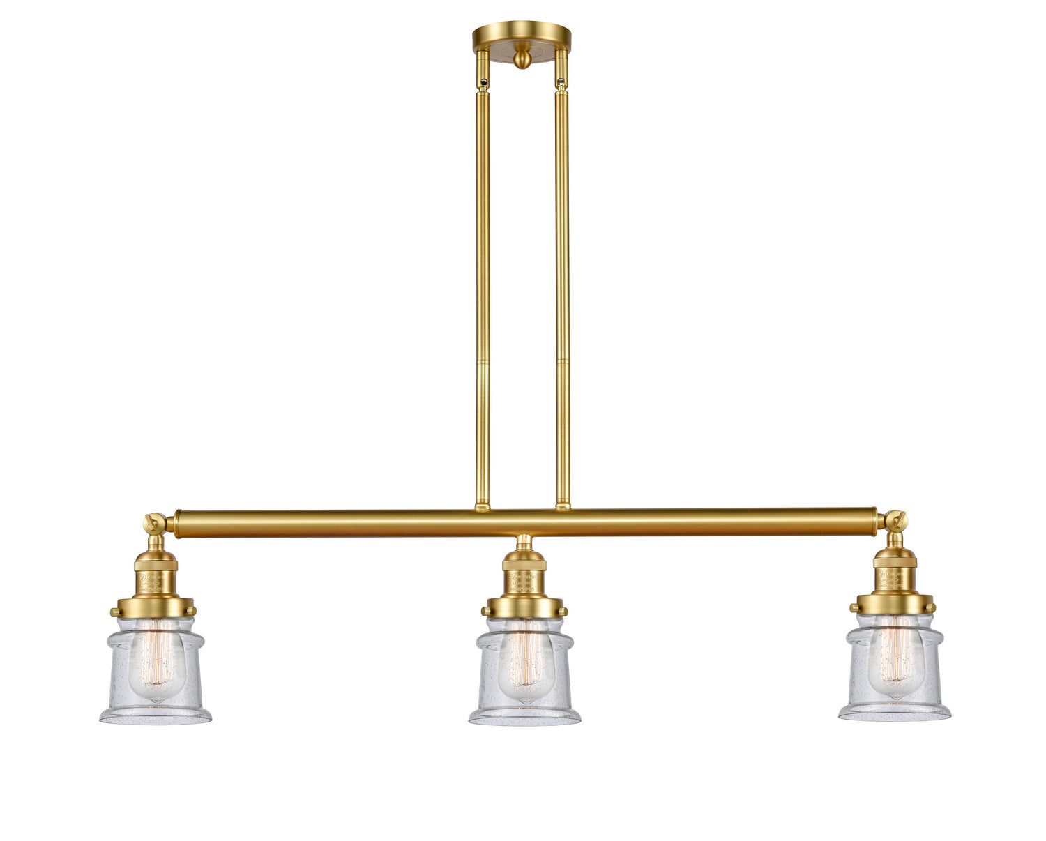 Innovations - 213-SG-G184S - Three Light Island Pendant - Franklin Restoration - Satin Gold