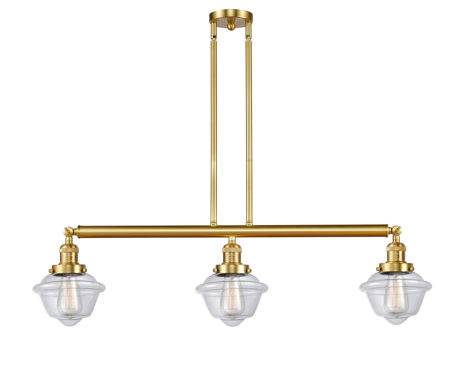 Innovations - 213-SG-G532 - Three Light Island Pendant - Franklin Restoration - Satin Gold
