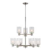 Generation Lighting - 3139809-962 - Nine Light Chandelier - Norwood - Brushed Nickel