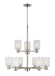 Generation Lighting - 3139809EN3-962 - Nine Light Chandelier - Norwood - Brushed Nickel