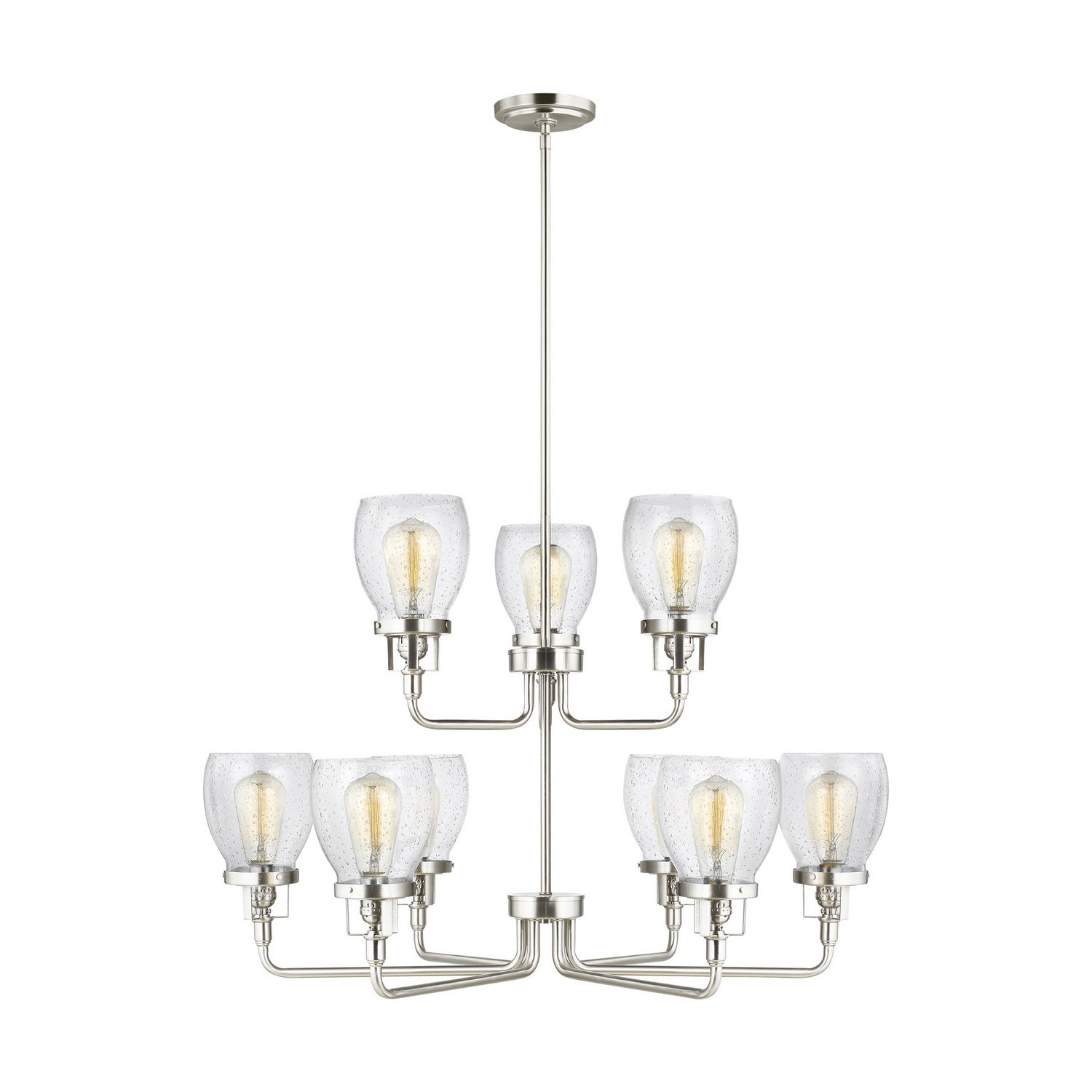Generation Lighting - 3214509-962 - Nine Light Chandelier - Belton - Brushed Nickel