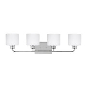 Generation Lighting - 4428804-05 - Four Light Wall / Bath - Canfield - Chrome