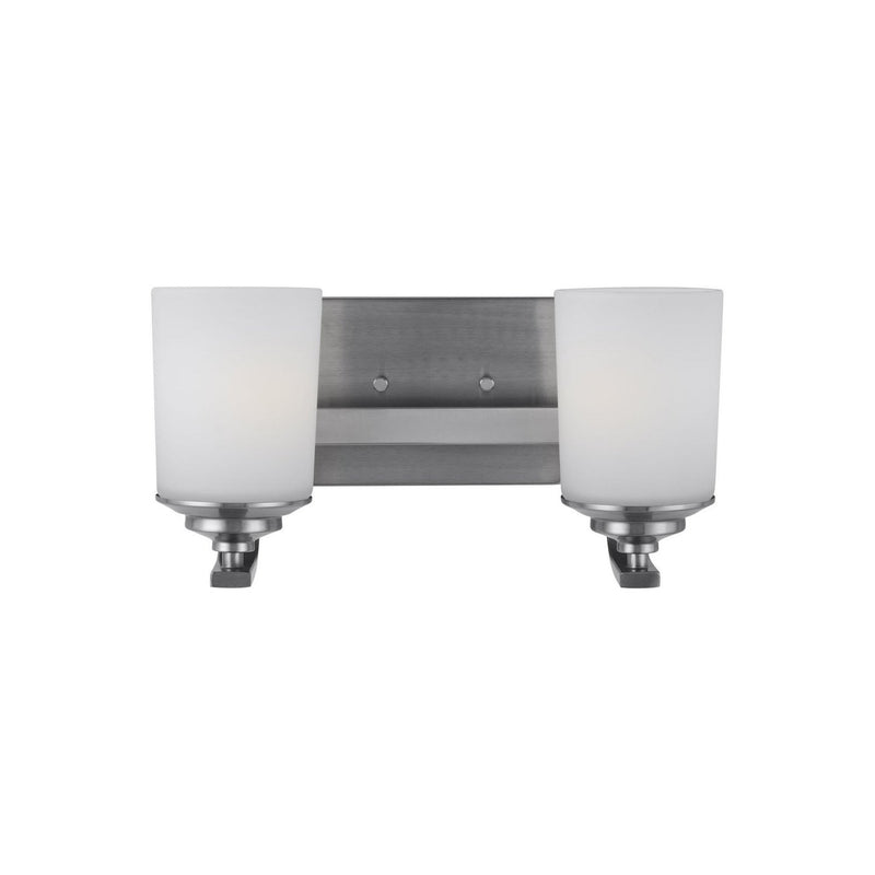 Generation Lighting - 4430702EN3-962 - Two Light Wall / Bath - Kemal - Brushed Nickel