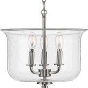 Progress Lighting - P350153-009 - Three Light Semi Flush Convertible - Winslett - Brushed Nickel