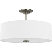 Progress Lighting - P350167-009 - Three Light Semi Flush Mount - Inspire - Brushed Nickel