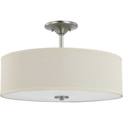 Progress Lighting - P350168-009 - Three Light Semi Flush Mount - Inspire - Brushed Nickel