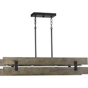 Progress Lighting - P400229-031 - Four Light Island Chandelier - Hemsworth - Black