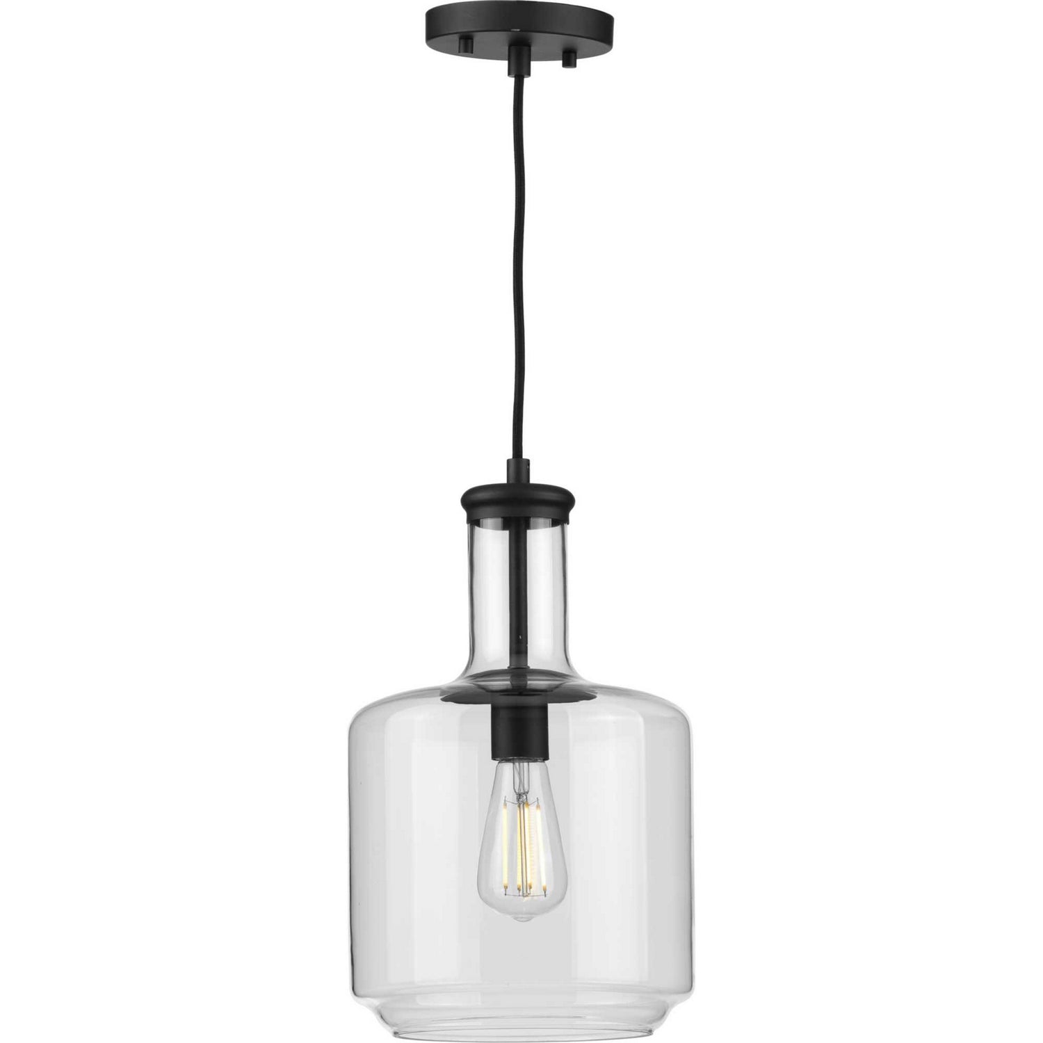 Progress Lighting - P500230-031 - One Light Pendant - Latrobe - Black