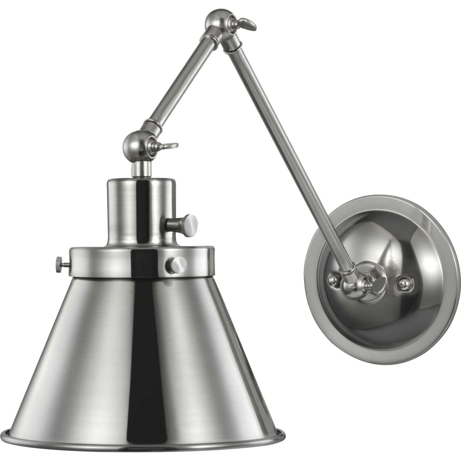 Progress Lighting - P710095-009 - One Light Swing Arm Wall Lamp - Hinton - Brushed Nickel