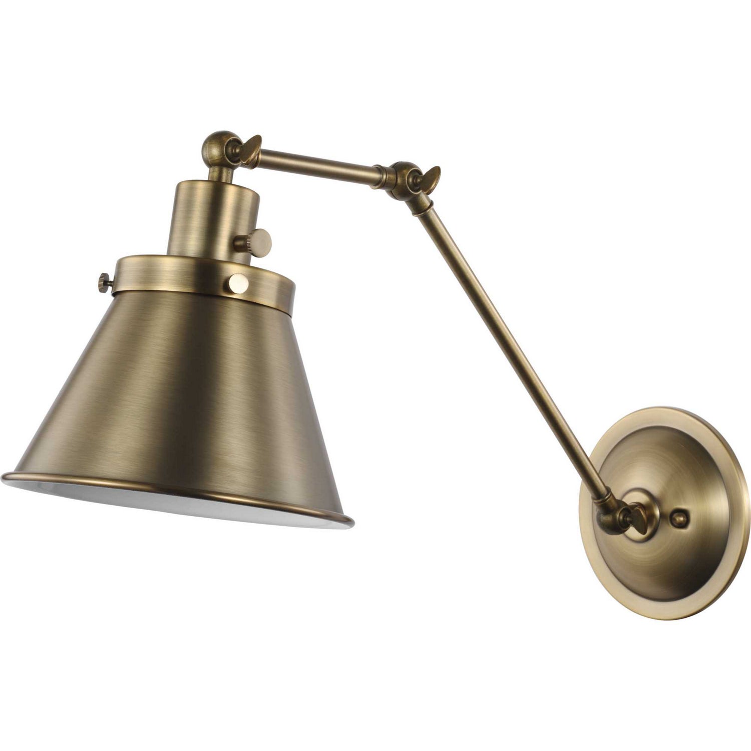 Progress Lighting - P710095-163 - One Light Swing Arm Wall Lamp - Hinton - Vintage Brass