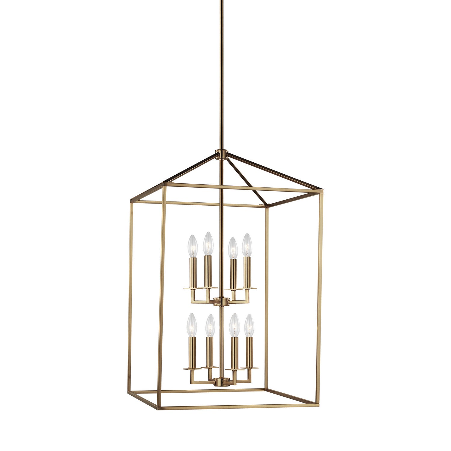 Generation Lighting - 5115008EN-848 - Eight Light Hall / Foyer - Perryton - Satin Brass