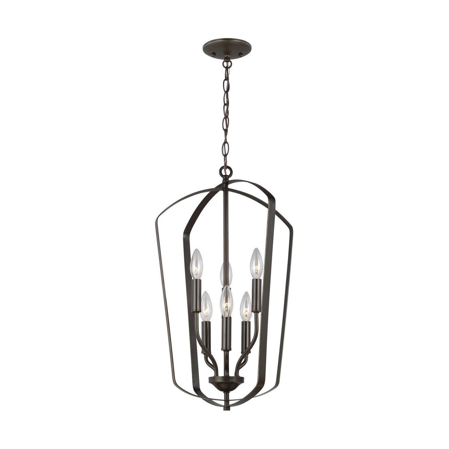 Generation Lighting - 5134906-710 - Six Light Hall / Foyer Pendant - Romee - Bronze