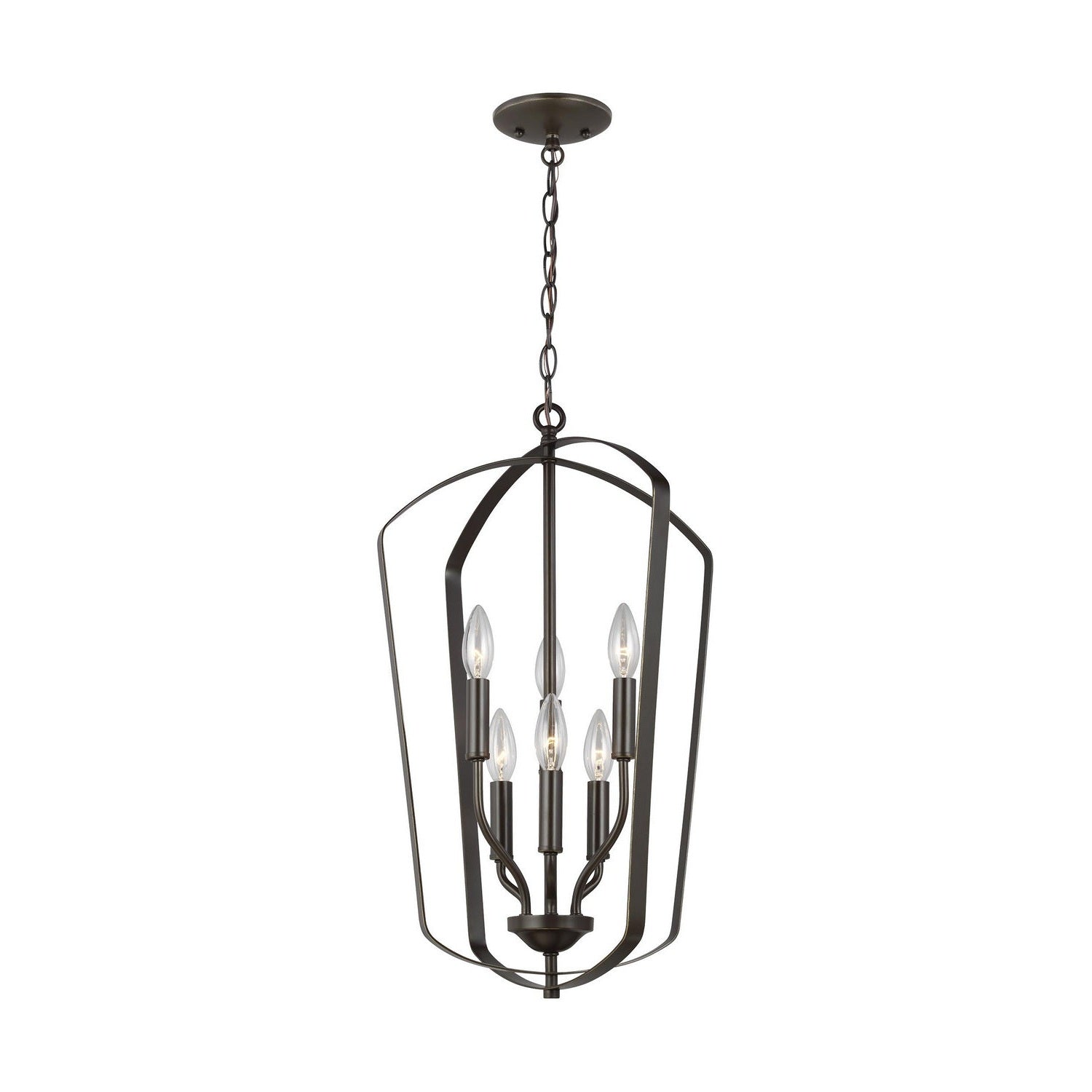 Generation Lighting - 5134906EN-710 - Six Light Hall / Foyer - Romee - Bronze
