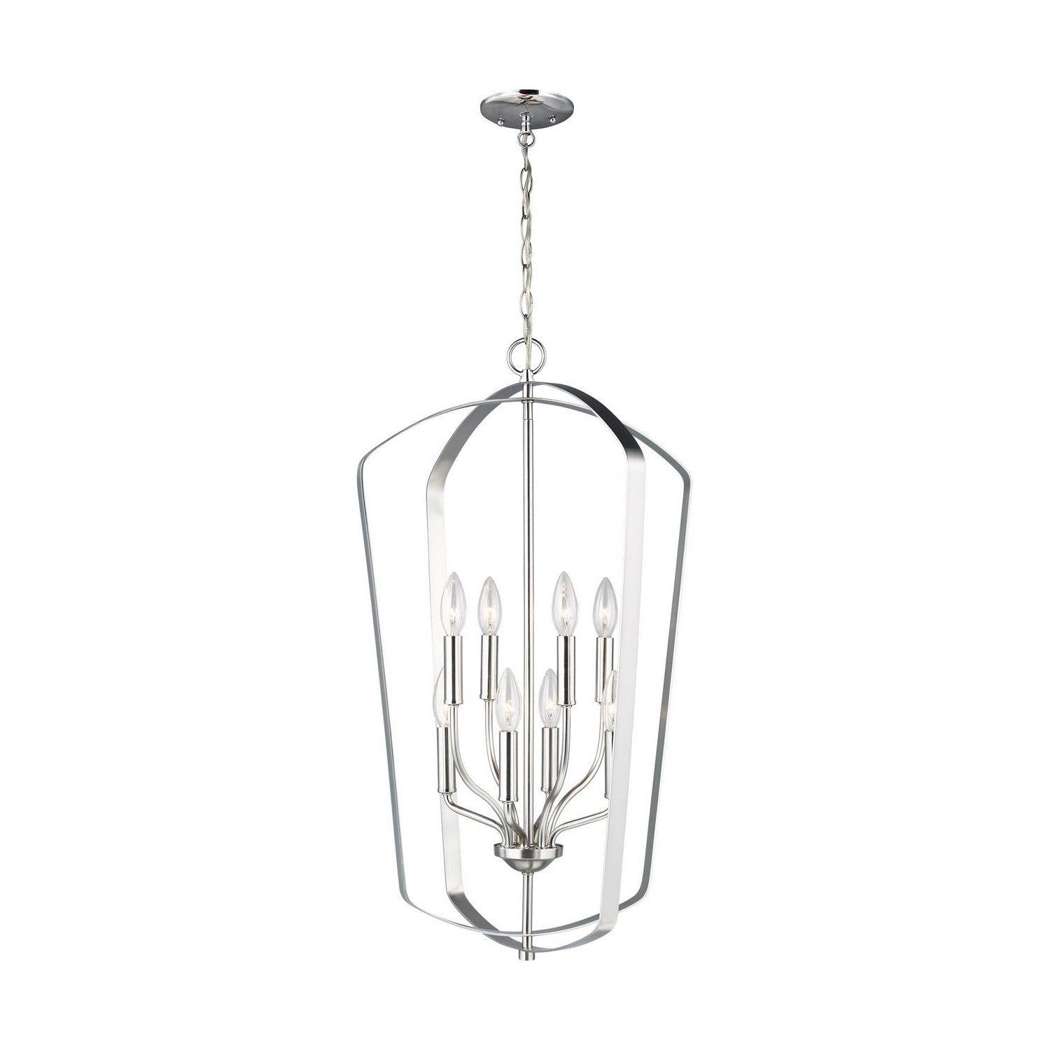 Generation Lighting - 5134908EN-962 - Eight Light Hall / Foyer - Romee - Brushed Nickel