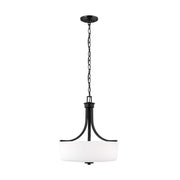 Generation Lighting - 6528803-112 - Three Light Pendant - Kemal - Midnight Black