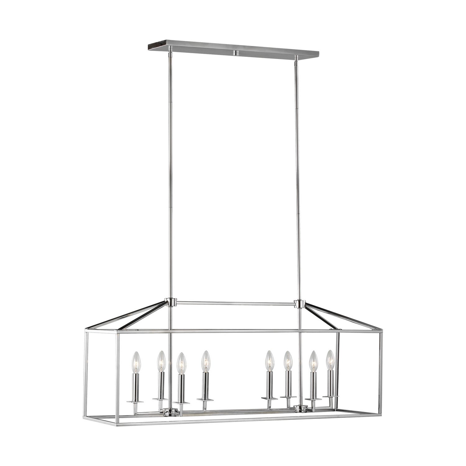 Generation Lighting - 6615008-05 - Eight Light Island Pendant - Perryton - Chrome